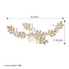 New bridal headdress rhinestone pearl comb metal leaf handmade hair accessories soft pottery flower plate hair comb