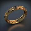 Italian Gold Carving Woven Texture Ring - European & American Retro Court Style Fashion Jewelry