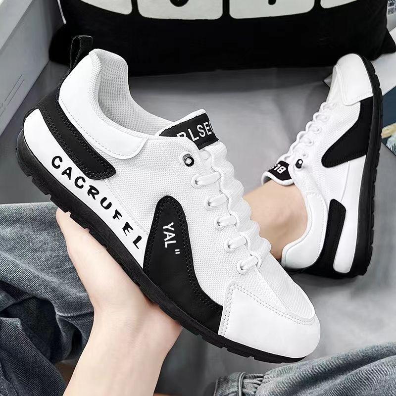 Shoes summer mesh sneakers running men's casual little white shoes one pedal board shoes