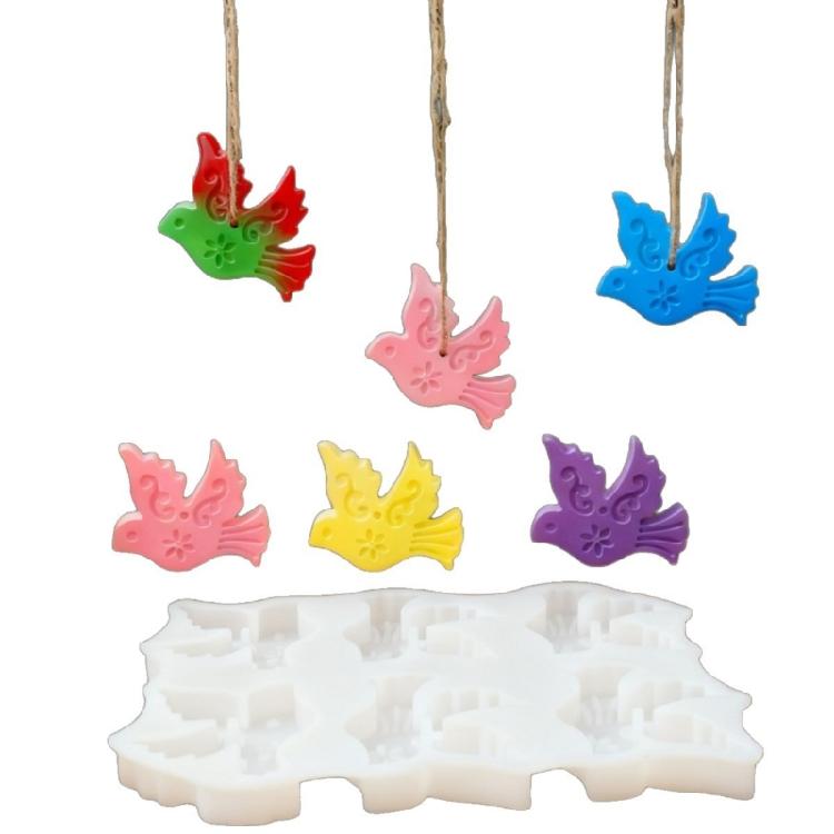 

Bird Pendant Silicone Molds Food Safe Silicone Heat Resistant For Handmade Candle Soap Gypsum Ornament Concrete Figurine 1