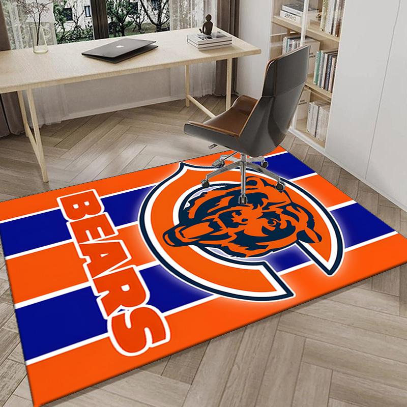 Chicago Bears Logo Area Rug for Office, Chair Rug, Decorative Carpet Livingroom Mat, Large Size Fan Gifts Christmas Gifts