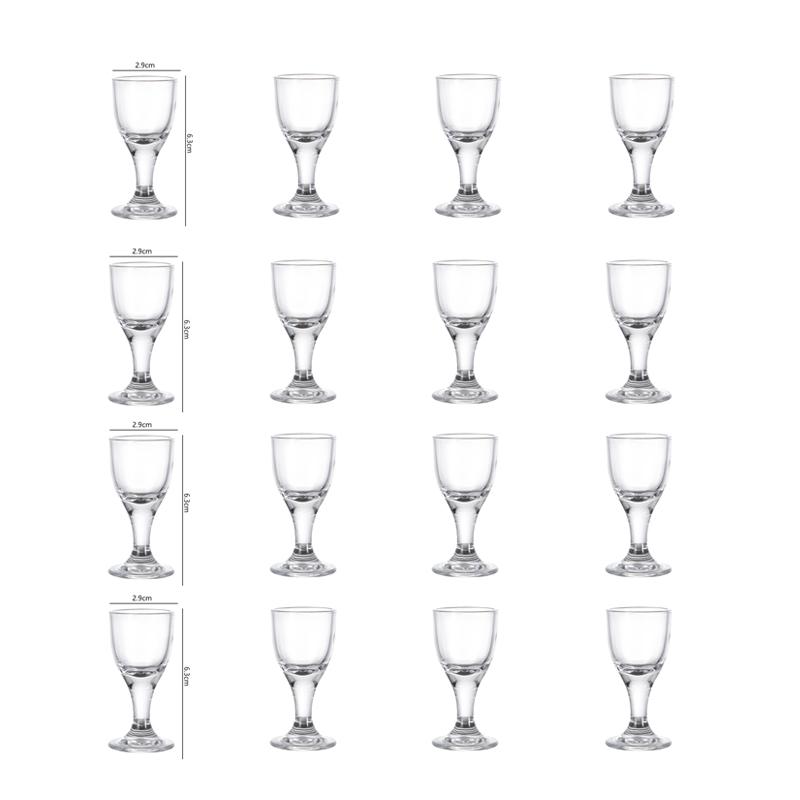 10ml/15ml 12ks Sklenice na lihoviny Sklenice na whisky Luxusní pohár na Baijiu Skleněné nádobí Transparentní sklenice na víno s vysokou stopkou Vynikající dárky