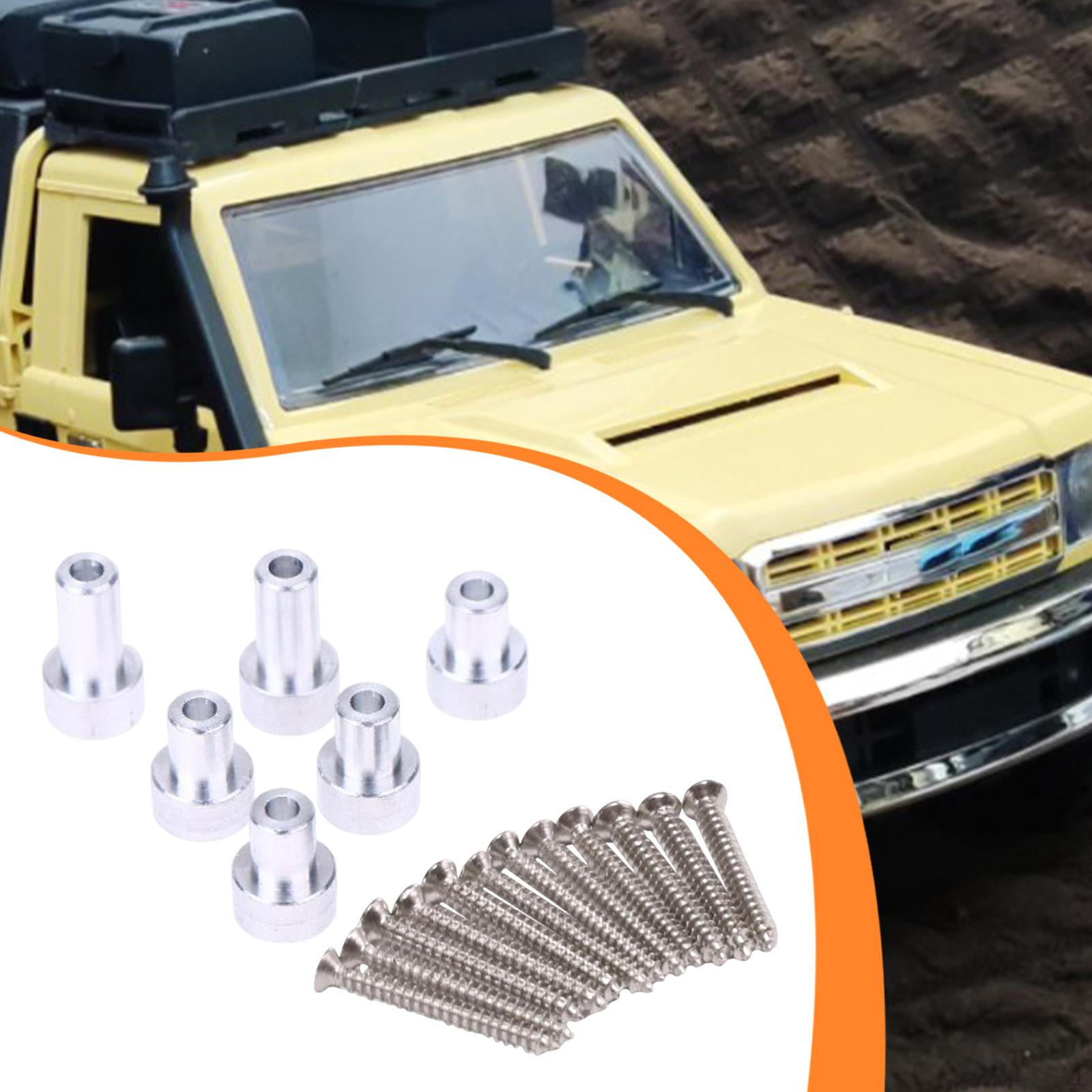 

6 Pieces RC Car Heightening Columns Accessories Extended Body Posts Metal Parts Holder for