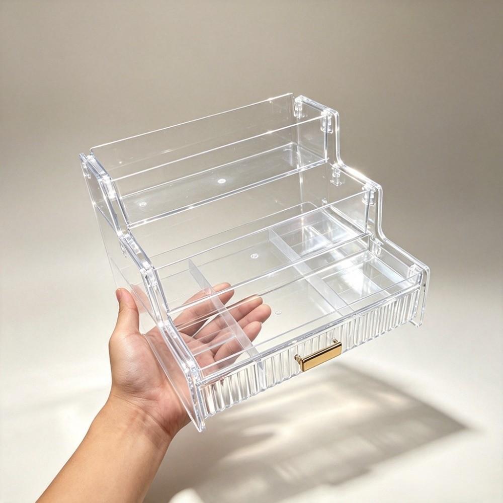 Clear Mini Figures Display Holder Space Save Nail Polish Perfume Stand Holder  Home Use