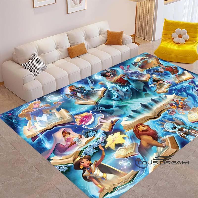 This Disney pink princess-themed rug is suitable for girls' bedrooms, bedside tables, living rooms, sofas, floor mats, children'