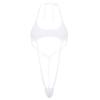 Einteiliger Neckholder-Bikini-Badeanzug für Damen mit selbstbindendem G-String-Tanga-Body