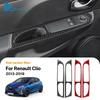 Real Soft Carbon Fiber Sticker For Renault Clio 3 2013 2014 2015 2016 2017 2018 LHD RHD Car Front Window Button Inner Outer Trim