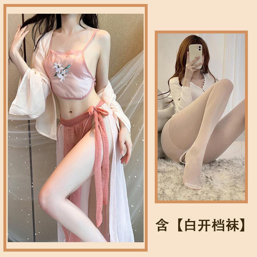 Sex Underwear Sexy Pure Desire Hot Uniform Retro Belly Pocket Antique Embroidery Seduction Nightdress Republic of China Suit