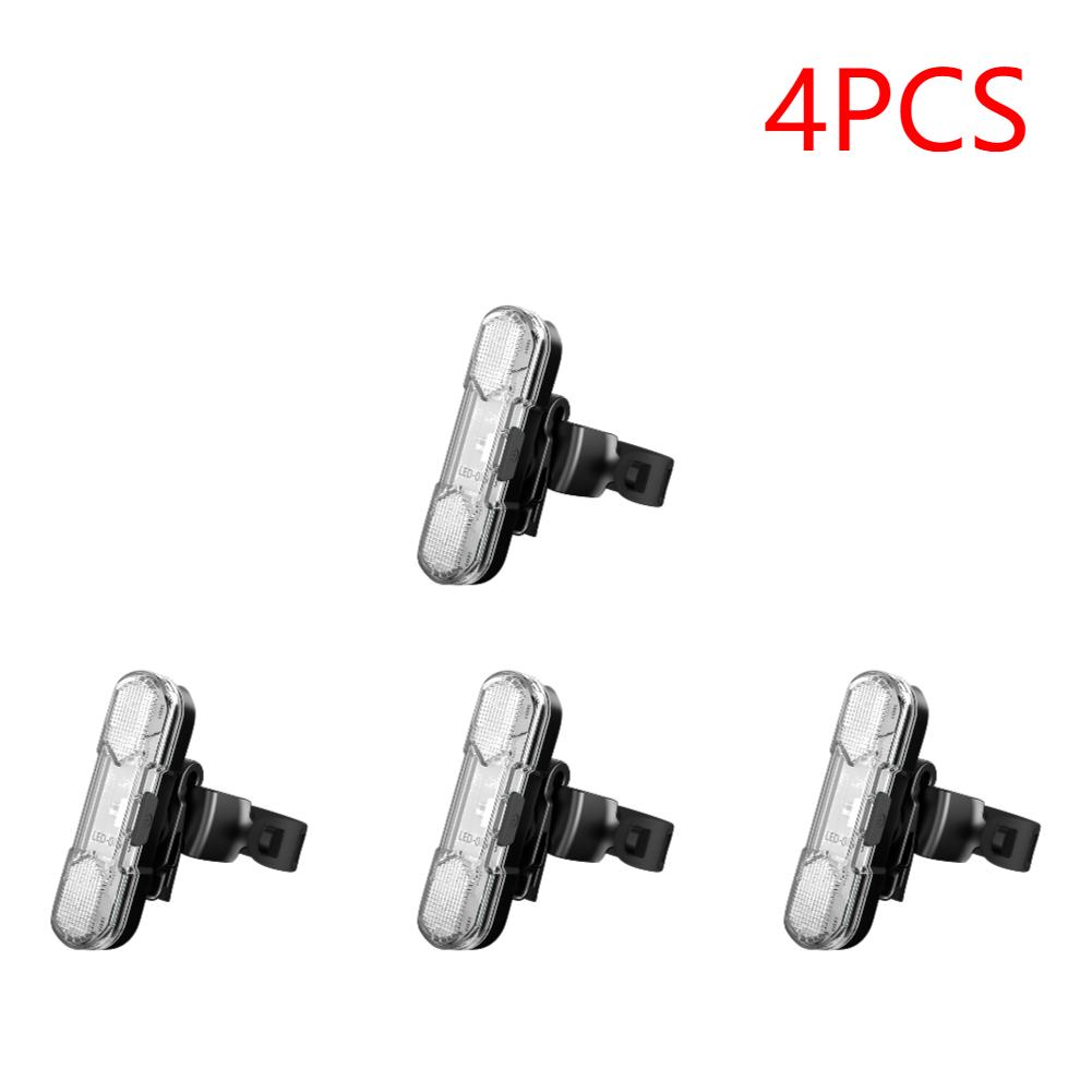 1-4Pcs Waterproof LED Bike Tail Light USB Rechargeable Bicycle Rear Safety Warning Light Portable Light Mountain Bike Lights