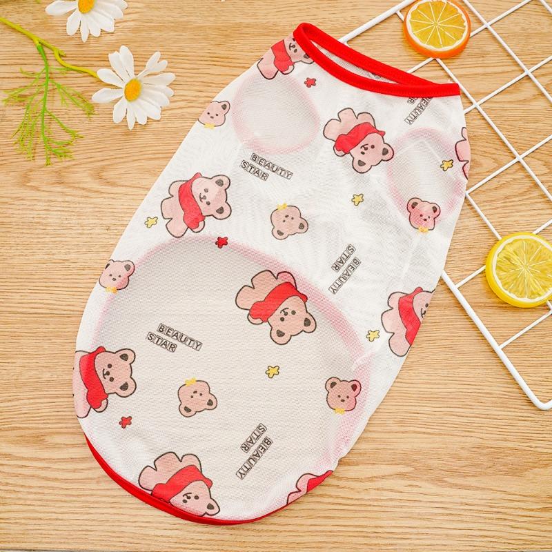 Big Dog Pet Clothes, Dog and Cat Teddy Fur, French Bulldog, Panda Mesh Cat Vests, Dog Supplies and Clothing
