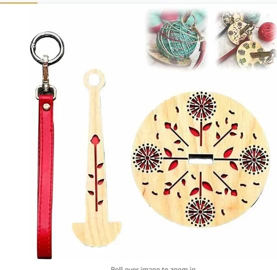 Portable Wooden Yarn Holder Spinning Stand with Wrist Strap for Knitting Sewing Thread Spool Wool Ball Winder DIY Craft 1480₽