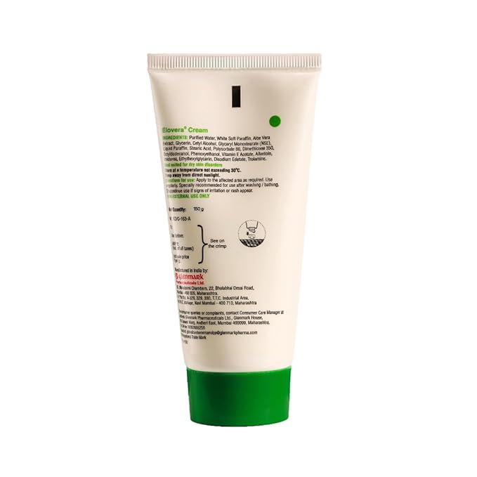 Elovera Moisturising Cream 150g | For Dry Skin | Aloe Vera & Vitamin E | Protects, Nourishes & Repairs Skin | Paraben & Fragrance Free