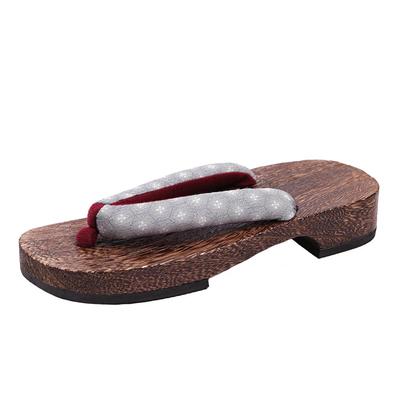 Geta Wooden In Burnt Paulownia Wood for Women (Japanese Clogs) Dull, (1 Gray, Medium)