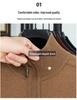 510g Semi-Worsted Thick 100% Wool Half-Zip Stand Collar Men's Sweater for Autumn 2025