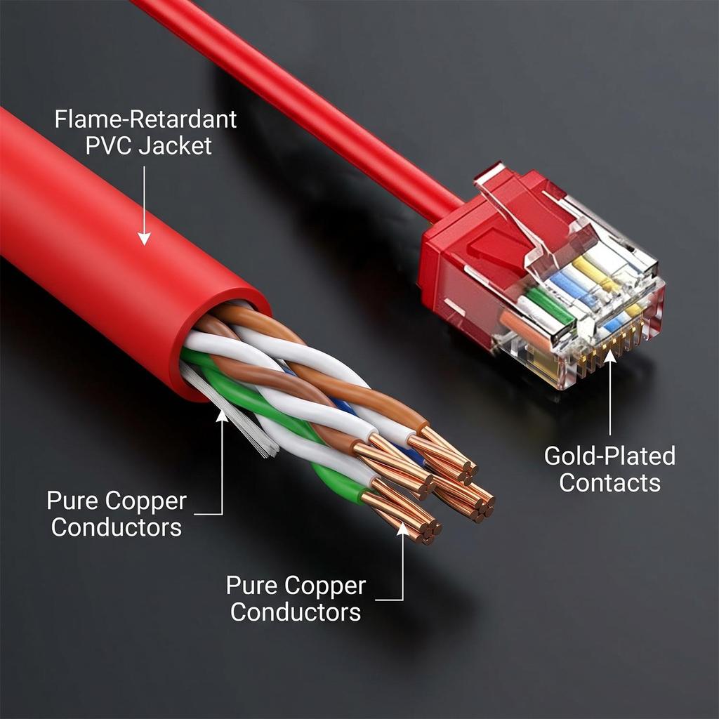1-10Pcs Cat6A Slim Short Ethernet Cable 10Gbps CAT 6A High-Speed UTP Ethernet Patch Network Cable for Home Office Supplies