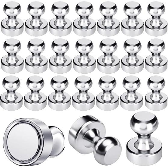 50 Pcs Refrigerator Magnets Fridge Magnet, Strong Magnets Push Pin Magnet, Whiteboard Magnets, Small Magnets for Kitchen, Office, School