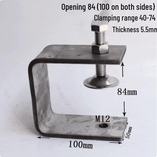 C304 Tiger Claw U-Shaped Stainless Steel Pipe Clamp