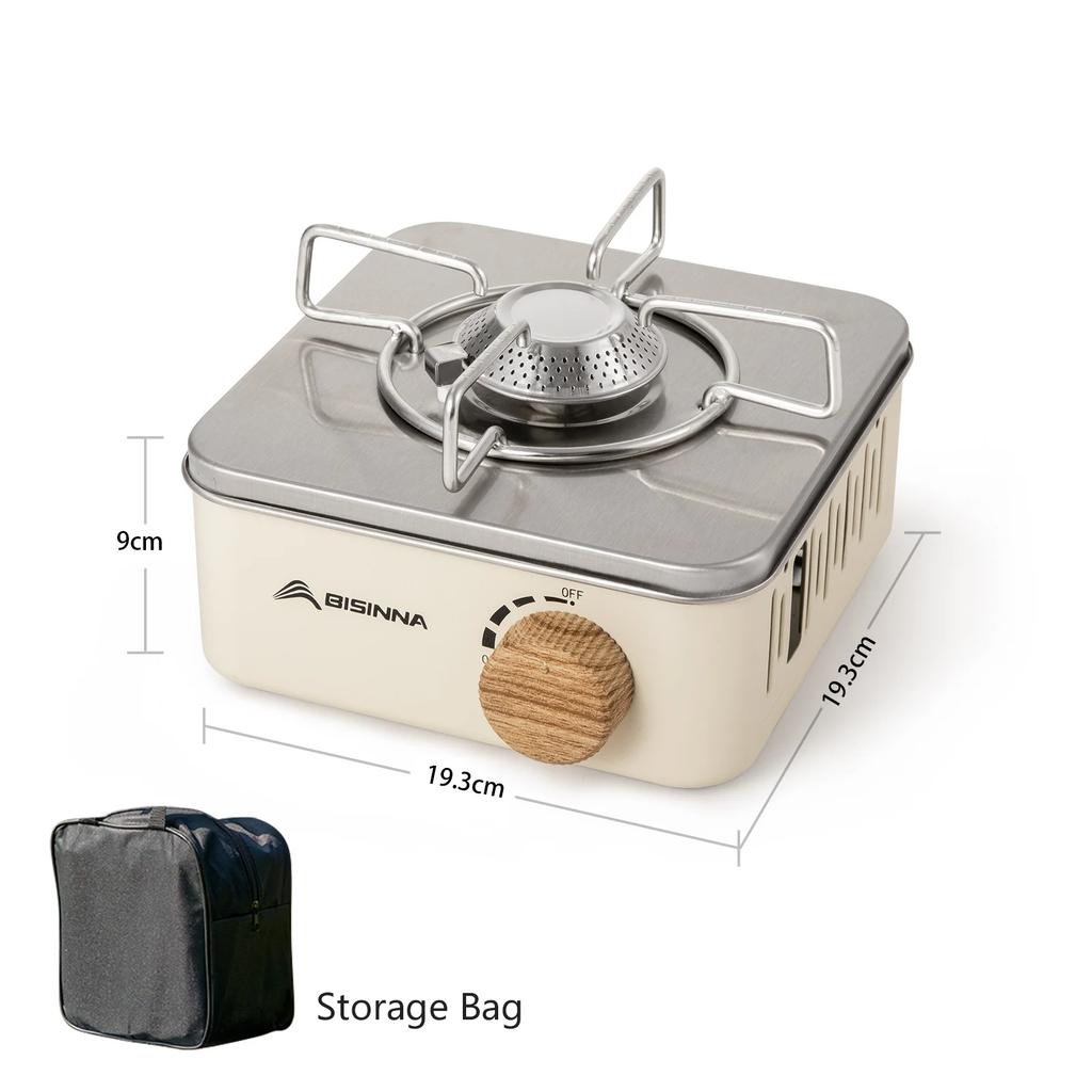 Portable Mini Butane Gas Stove Outdoor Camping Cooker/High Power 2800W Windproof, Adjustable Fire Lightweight/Compact