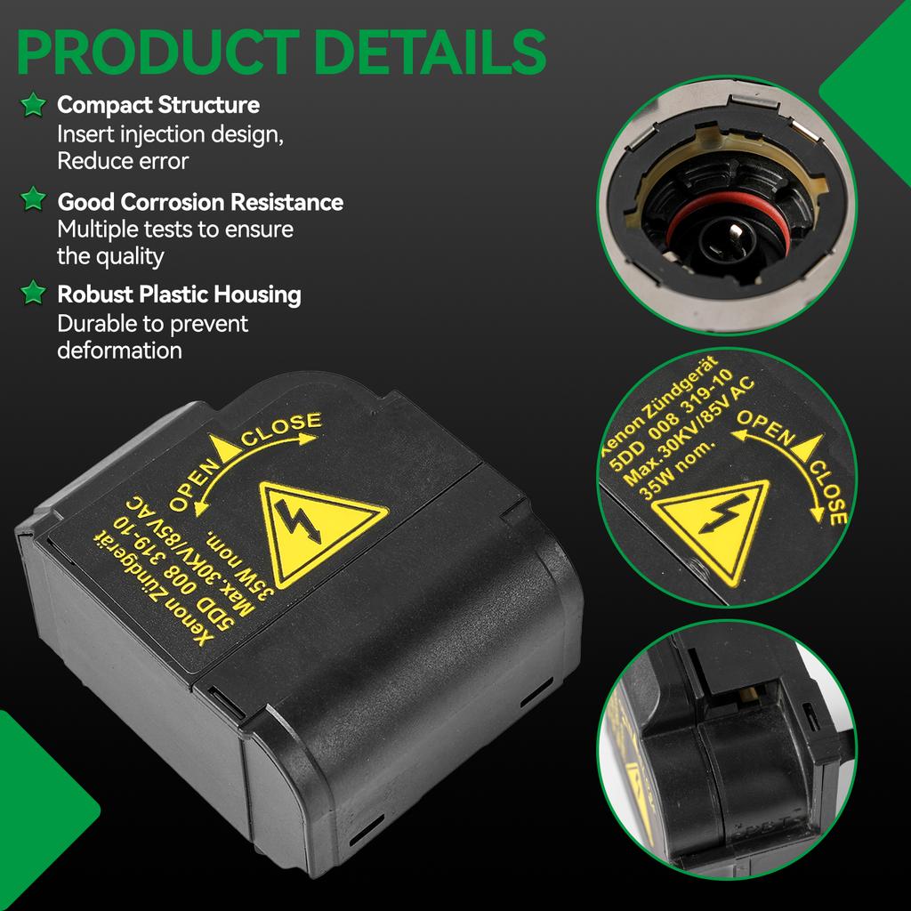 5DD008319-10 Xenon Headlight Ignitor Starter Controller for BMW Mercedes Saab Jaguar Ford Focus SVT 2002-2004 Igniter Ballast