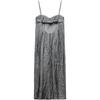 Zara Solid Color Textured Backless Simple Midi Slip Dress Women Dresses Gray 8700518-802