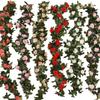 Vigne de Roses Artificielles Fleurs Suspendues en Soie Saint-Valentin Arche de Mariage Festival Rotin Plante Artificielle Guirlande Extérieure Décoration Romantique pour la Maison