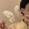 Women Hair Stick Artificial Flower Decor Hairpin Buns Half-Combed Hairstyles Chinese Hairpin Headgear Hanfu Hair Accessories