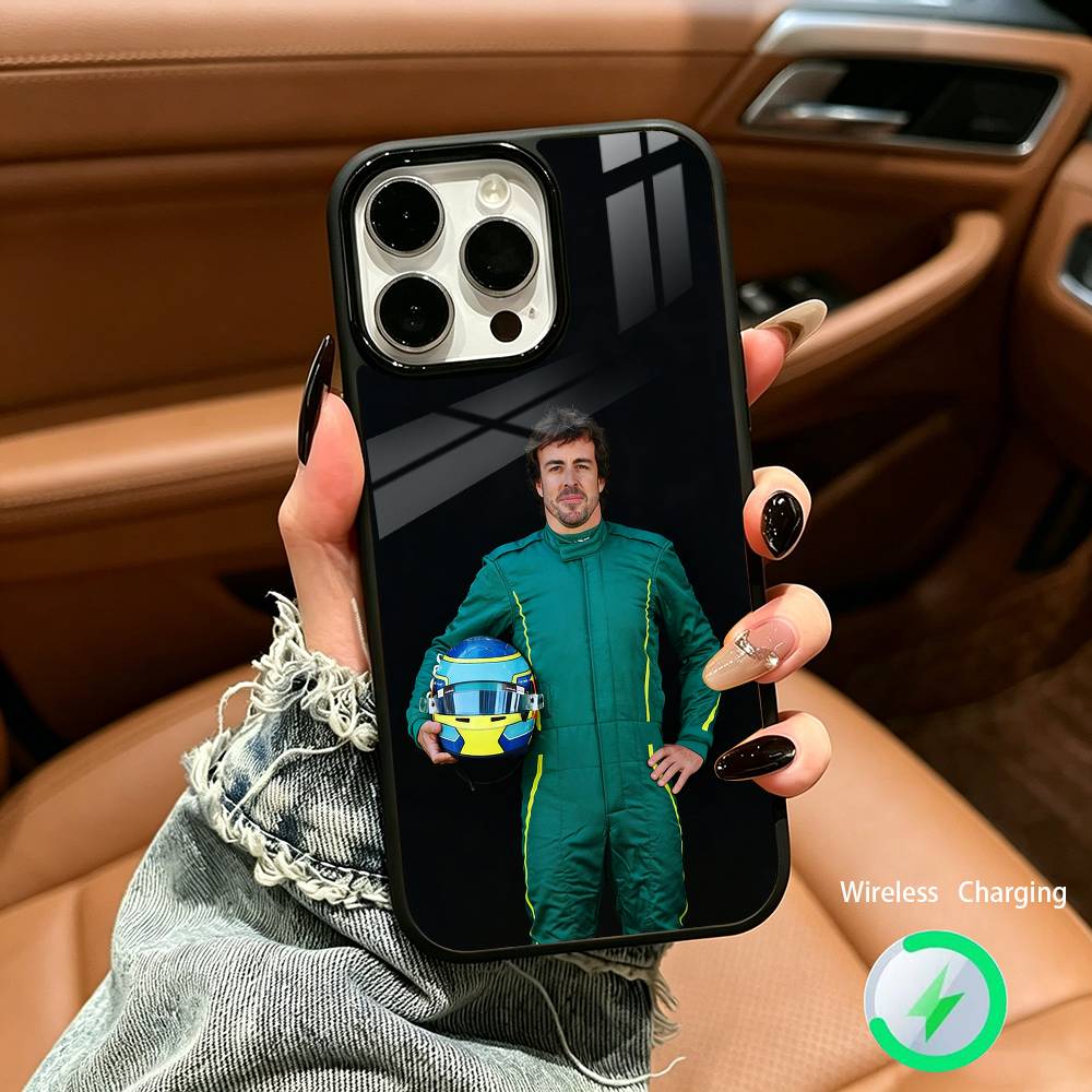 Spain- F-Fernando A-Alonso FA For IPhone17 16 15 14 13 12 11 Plus Pro Max Plus Wireless Charger Phone Case
