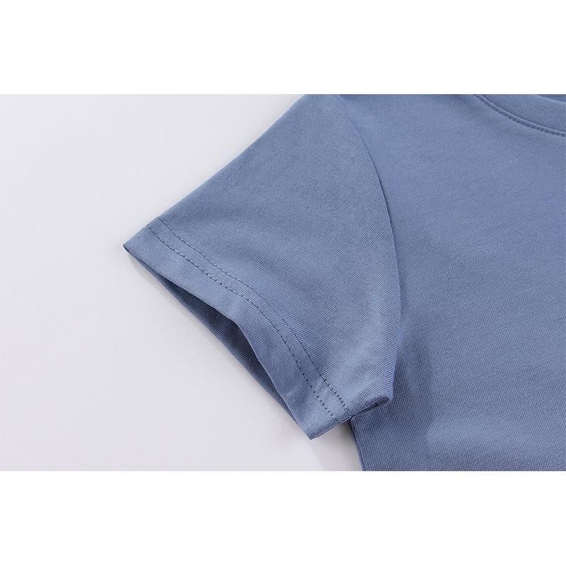 KIDDIEZOOM Modisches und bequemes kurzärmeliges T-Shirt für Säuglinge und Kleinkinder, Jungen und Mädchen, 100 % reine Baumwolle, weiche Neugeborenenkleidung