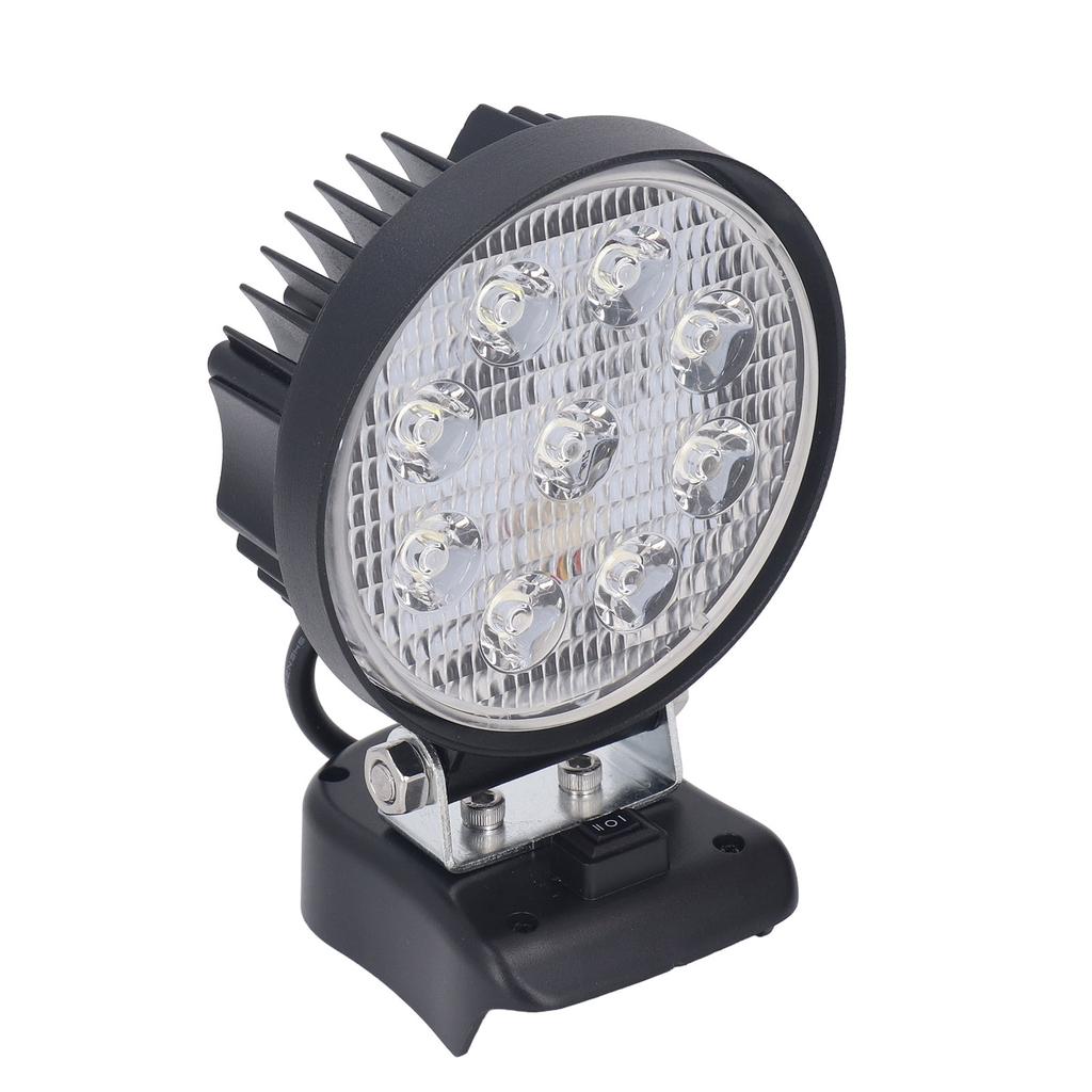 Cordless LED Work Light 18V Battery Powered 27W 2400LM Portable Handheld Job Site Flood Beam for Cam