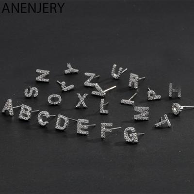 Winzige Initialen-Ohrringe mit Buchstaben A bis Z, Alphabet-Ohrstecker für Frauen, Mode, Schmuck für jeden Tag, Geschenke