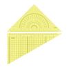 Concise Ruler Color Triangle Ruler Set 15cm Yellow 118435