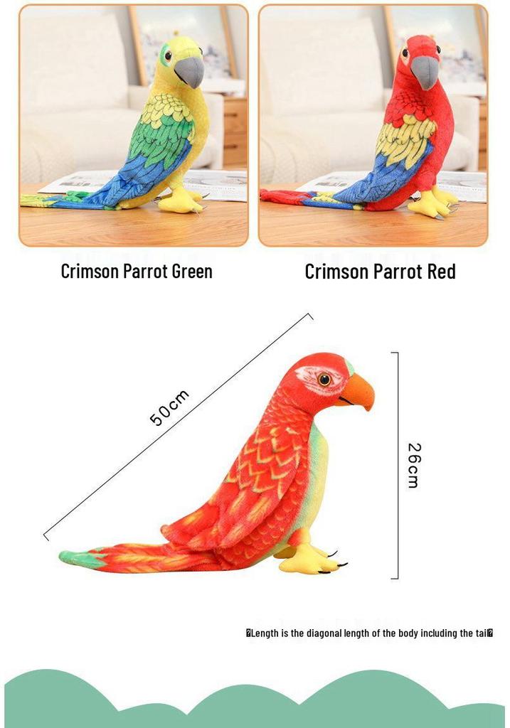 Parrot Plush Toy Doll - Cute Children's Sleeping Pillow & Ornament, Perfect Companion Gift for Girls