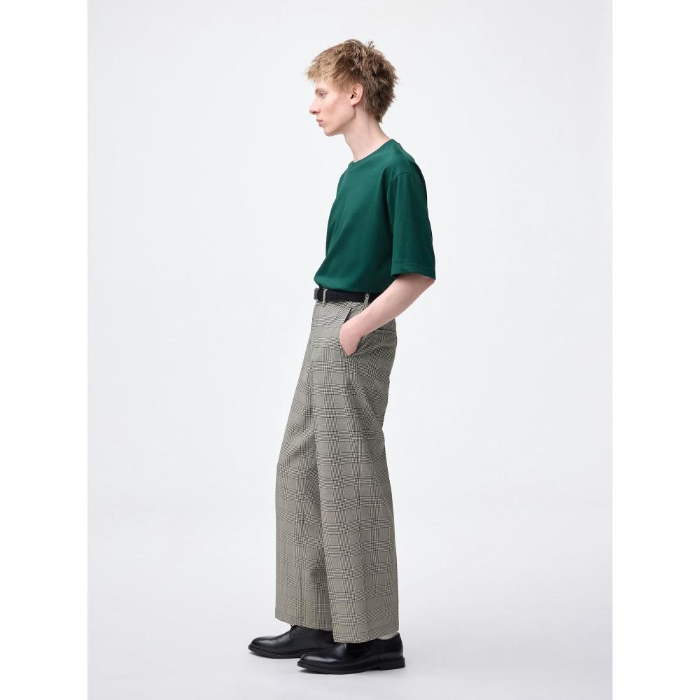 Gu Wide Slacks  Check   Standard Length 69.5 73.5cm 