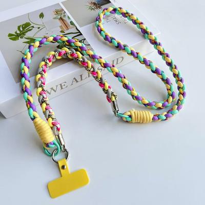 DIY Three-in-One Woven Lanyard, Fashionable Mobile Phone Crossbody Bag, Long Rope, Multi-Functional Detachable Wrist Short Rope