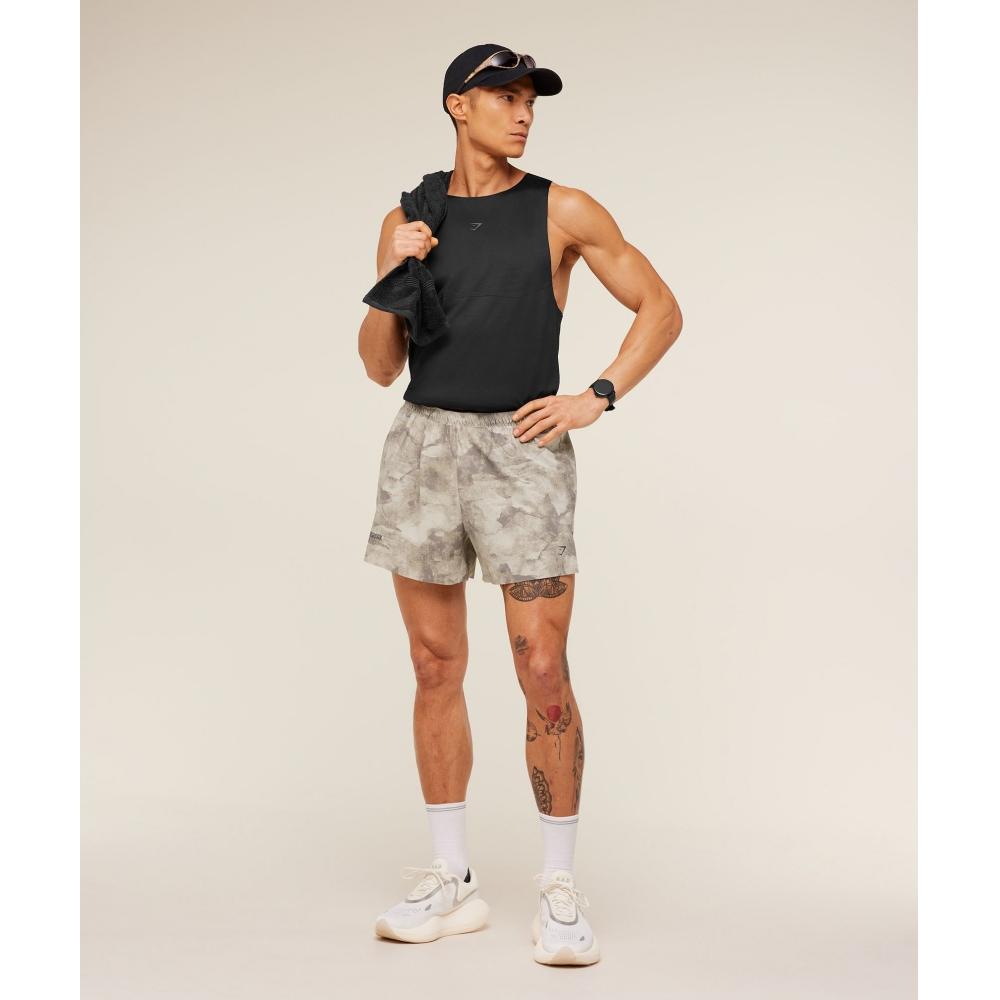 Gymshark Running Elite 5  Short Pebble Grey A2c8g Gc84