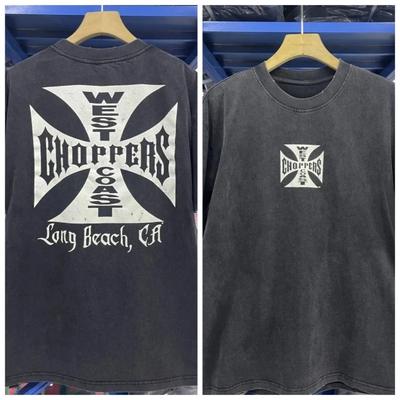 2026 Unisex Washed Cotton T-shirts Casual West Coast Choppers T-Shirt Trendy Streetwear Breathable Fabric Loose Fit Daily Outfit Unseix