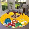 M&M's Custom Name Round Area Rug,Carpet Rug for Living Room Bedroom Sofa Playroom Decor,Non-slip Floor Mat