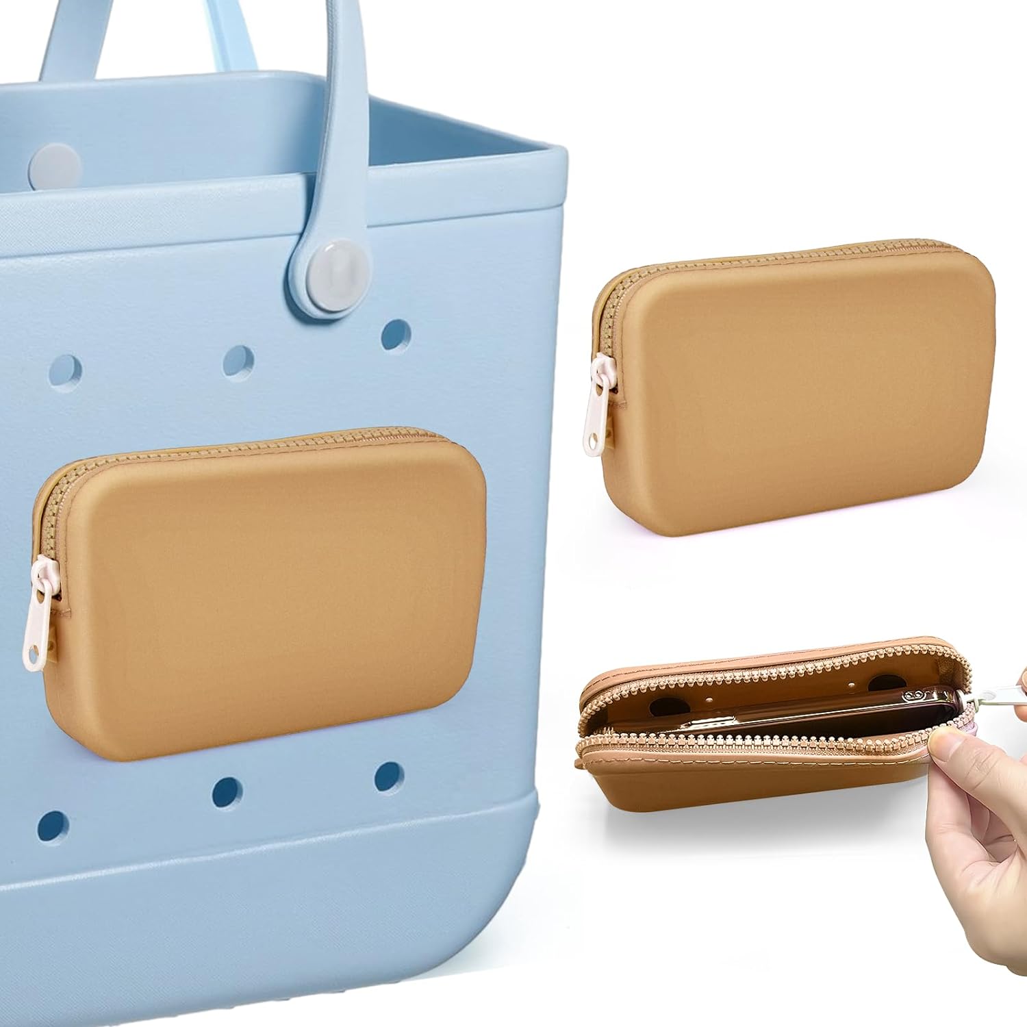 

1шт силіконовий тримач для телефону для сумки Bogg, м’якого силіконового гаманця з вставкою, аксесуарів для сумки Bogg, аксесуарів для пляжу 1pcs