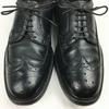 60s-70s Vintage HANOVER Long Wingtip Black Size 10B/AA 26.5-27.5cm Men's(USED)