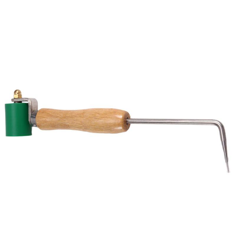 Silicone Seam Roller 40Mm With Probe Wood Handle For PVC/EPDM Single Ply Roofing