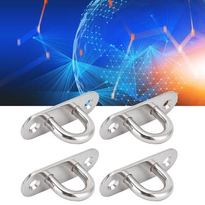 4pcs Enclosed Hook Ceiling Mount Eye Plate Durable Stainless Steel Eyelet  For Hammock