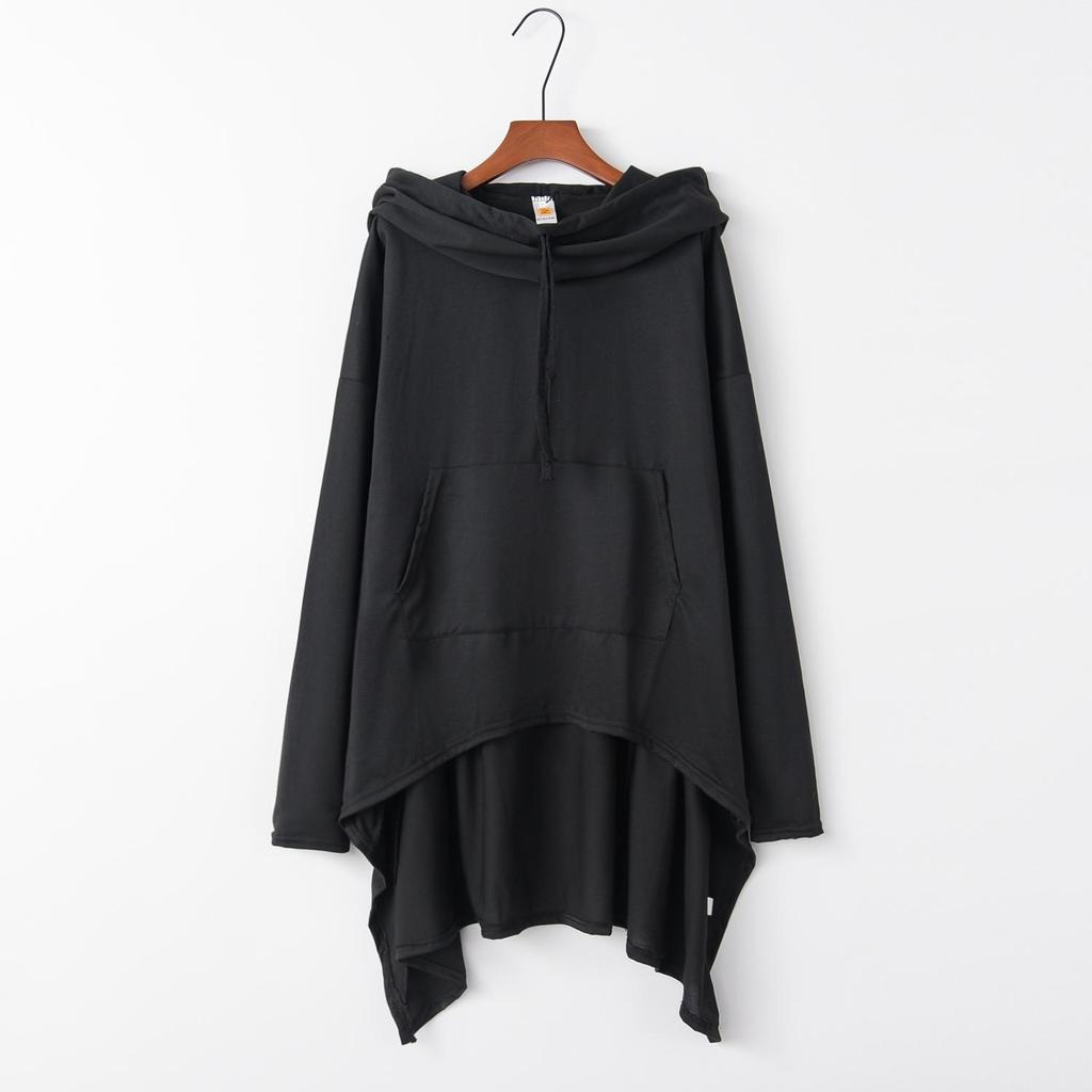 2023 Autumn/Winter European & American Solid Color Long Hooded Sweatshirt