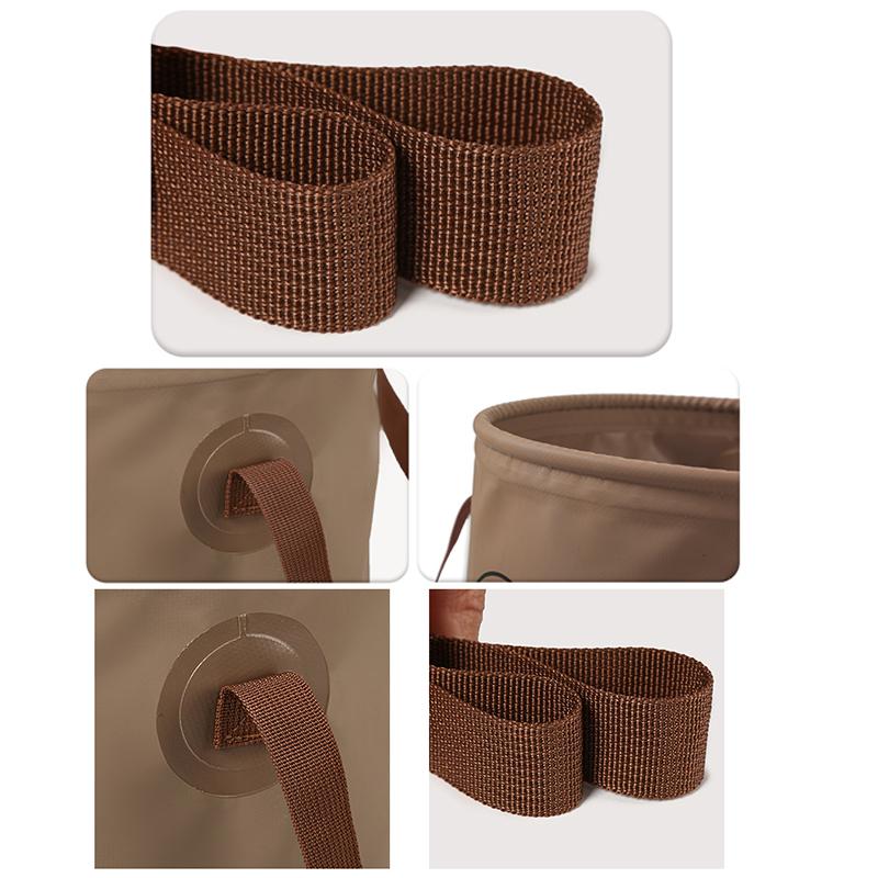 1 st 20L Vikbar Hink Camping Vattenförvaringsbehållare Bärbar Vikbar Fotbadbalja Tvättfat för Resor Vandring