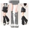 Used [New] [YEMOCILE] Harajuku Punk Leg Warmers Women's Distressed Belt Loose Socks Star Pattern Denim Leg Cover Y2K Landmine Gothic Ribbon Cute