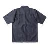 Comfortable Polo Collar Denim Logo Letter Short Sleeve Shirt Men shirts Light-Wash LMT010043206035898L00