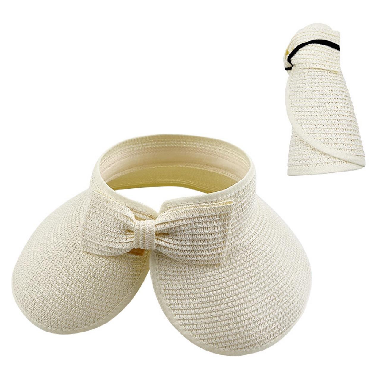 

Новая женская летняя шляпа с козырьком, складная шляпа от солнца с широкими полями, пляжные шляпы, соломенная шляпа, пляжная кепка с УФ-защитой белый