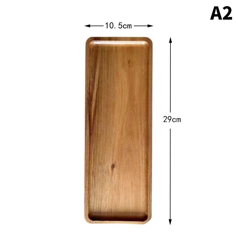 Wooden Tray Japanese Cutlery Tray Steak Pizza Food Tray Rectangular Dining Plate Oval Shaped Cup and Plate Disposable Plates