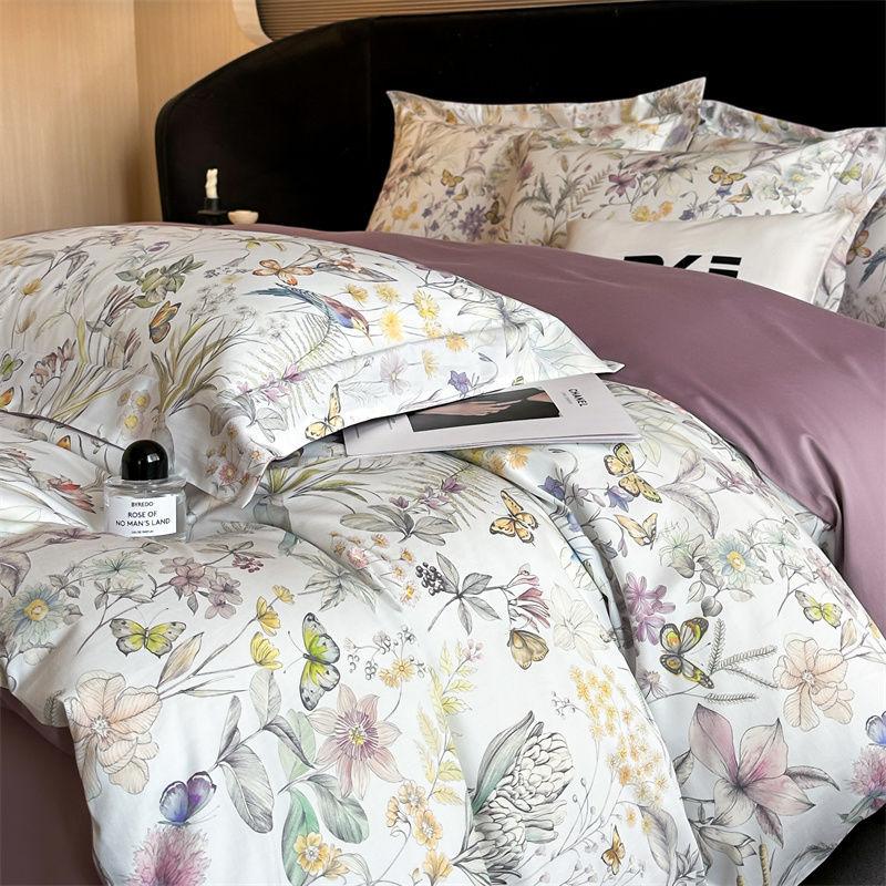 

Bedding Set 3 Piece 4 Piece Set All Season Cotton Printed Duvet Cover Sheets Bed Linens Bedroom Essentials 2.0m