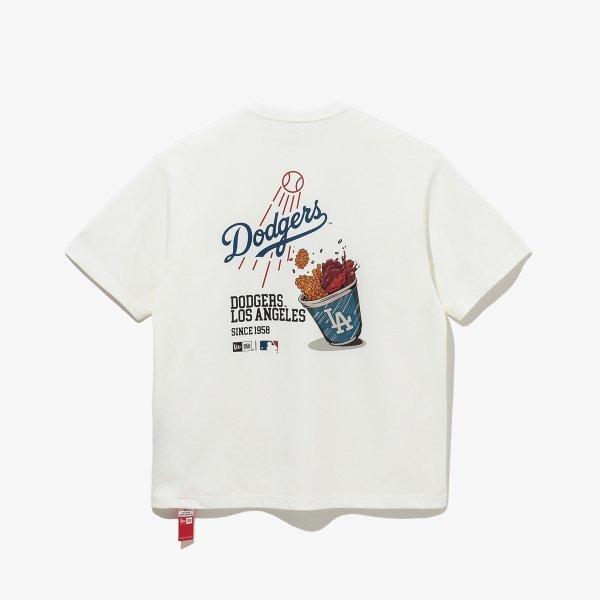 New Era Mlb La Dodgers Jubel Essen T-Shirt Off-White 14536500