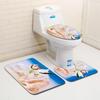 Shell Bathroom Floor Mat Toilet Three-Piece Set